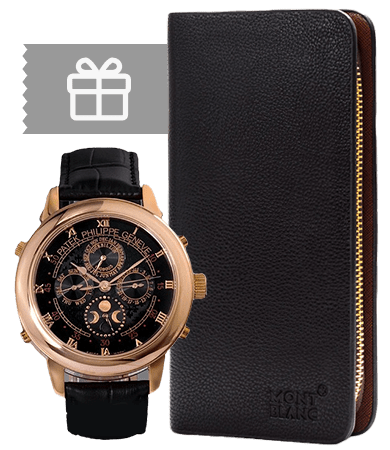 Портмоне Montblanc плюс часы Patek Philippe Sky Moon Tourbillon